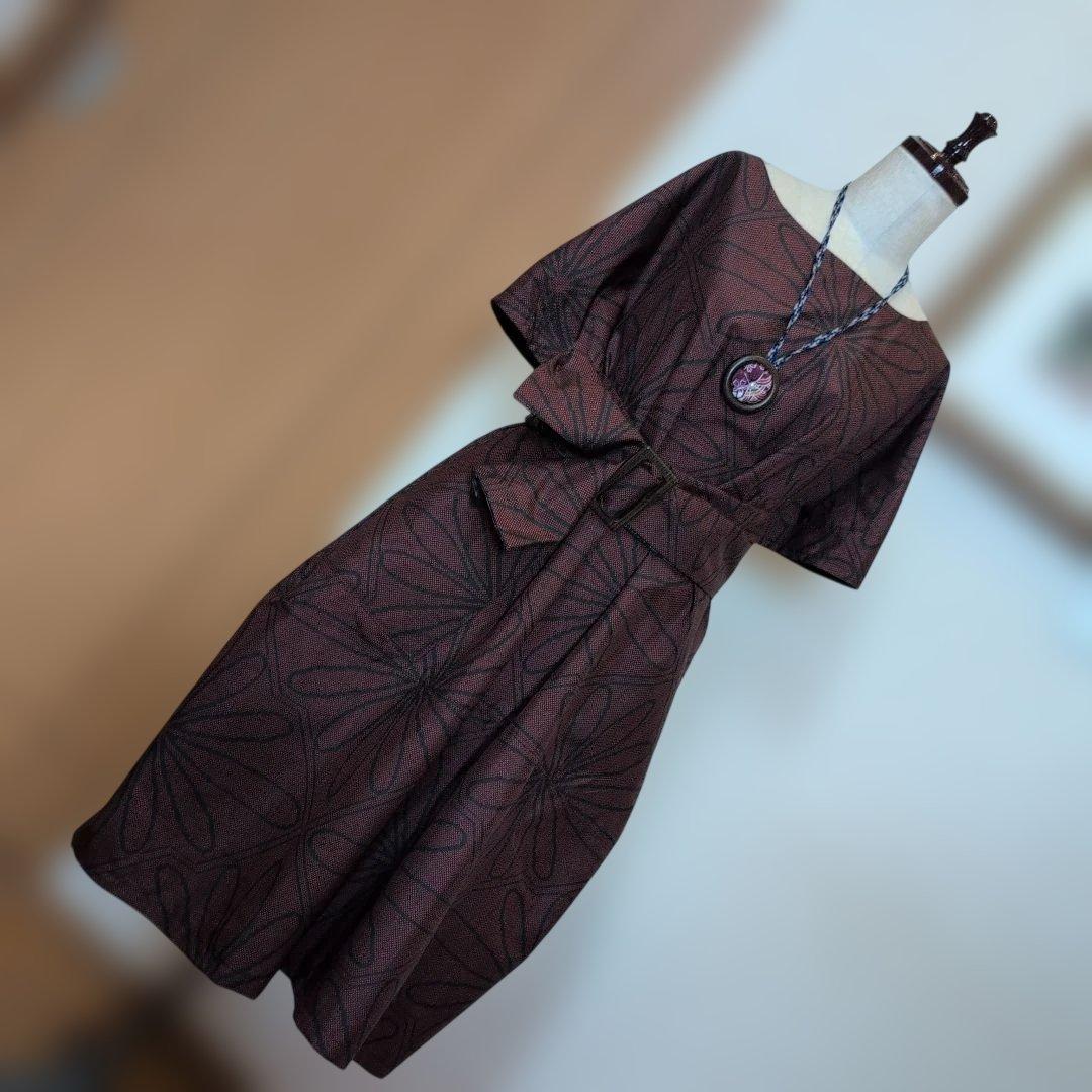 着物リメイク☘️紅雨☘️フリー size L から LL
