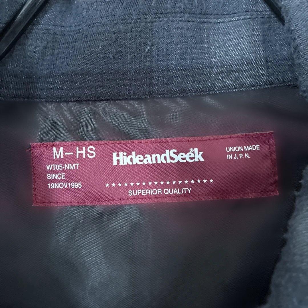 HIDEANDSEEK ダークブルー チェック ジャケット