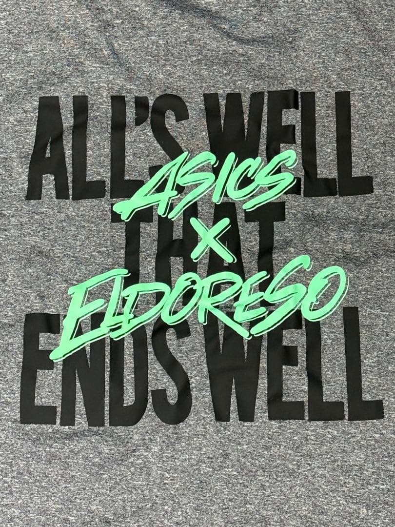 ASICS × ELDORESO ノースリーブ M LIFE IS CRAZY