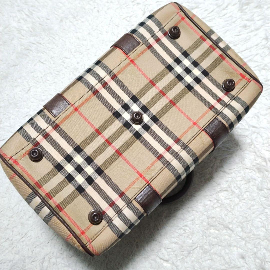 バーバリー BURBERRY ミニボストンバッグ ゴールド金具 シャドーホース