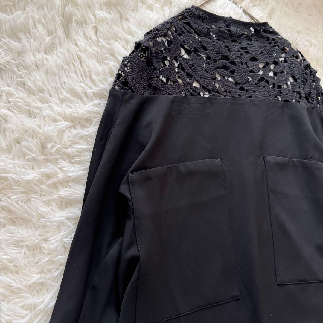 アキラナカ Yvonne dress レースワンピース ブラック 36