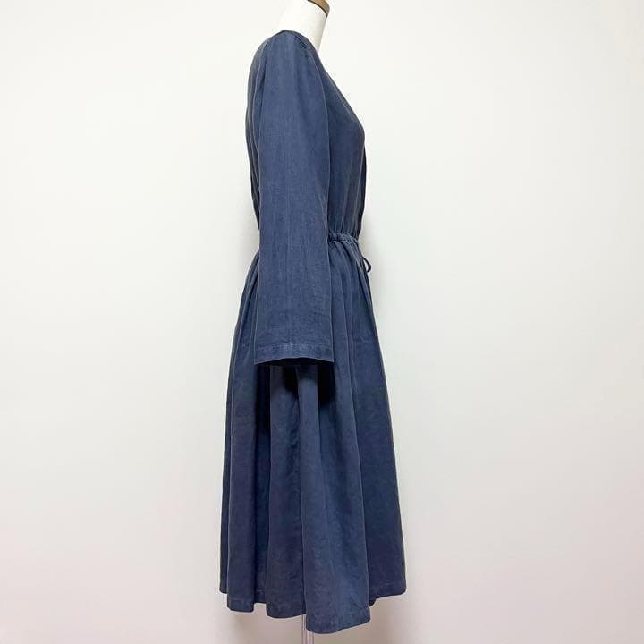 送料無料 美品 nest Robe ネストローブ 硫化染め リネン ワンピース