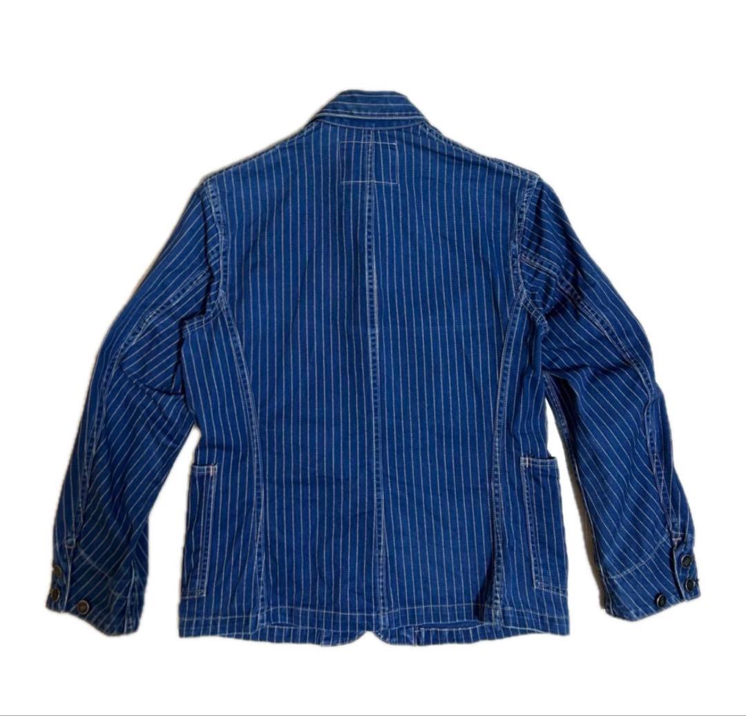 RRL ウォバッシュ ストライプ レイルマン ジャケット Sカバーオール