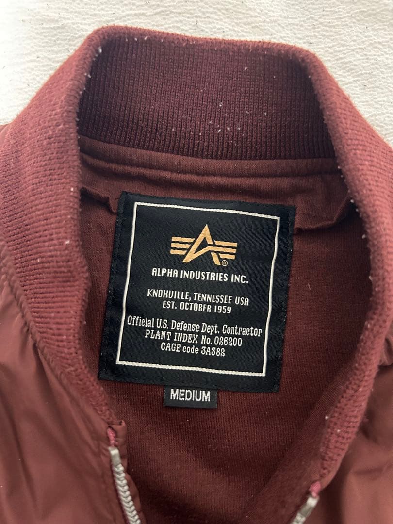 ALPHA INDUSTRIES MA-1 ジャケット 赤 レッド