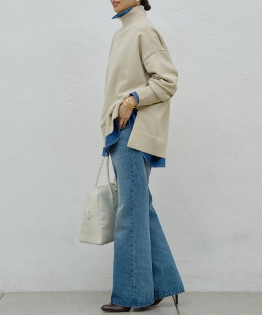 【新品タグ付き】GALLARDAGALANTE オーバータートルニット ベージュ