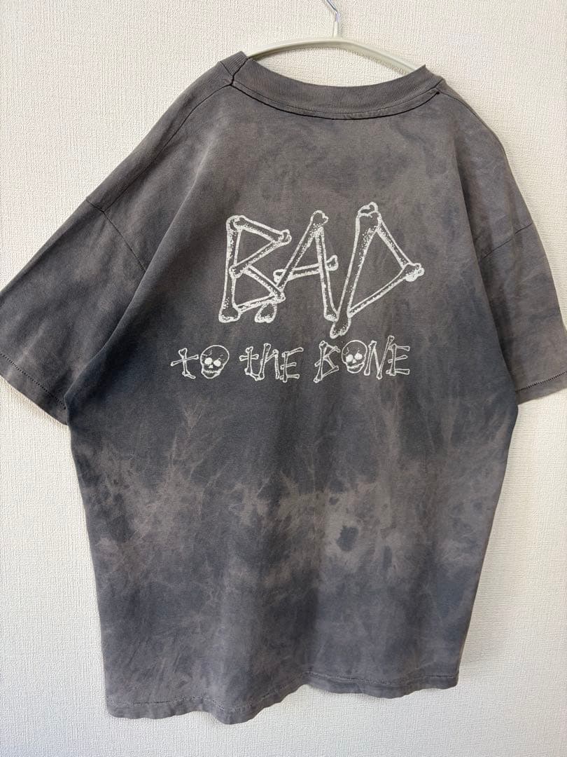80s 90s USA製 骸骨 スカル メッセージ フェード Tシャツ