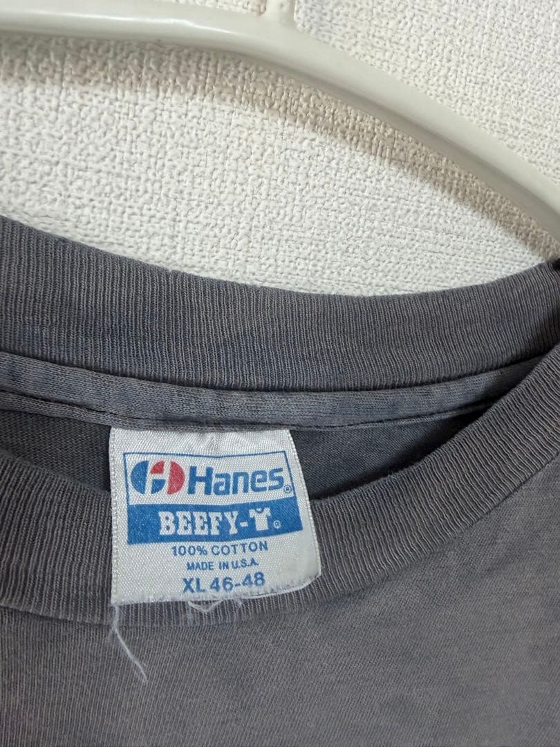 80s 90s USA製 骸骨 スカル メッセージ フェード Tシャツ