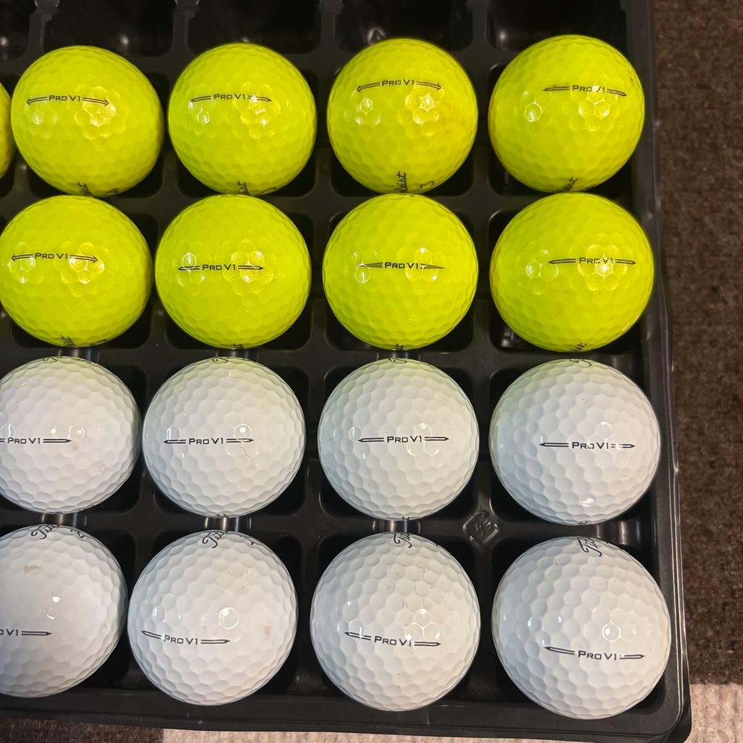 5*ー様 ロストボール　美品　タイトリスト　PRO V1 イエロー12球　白12