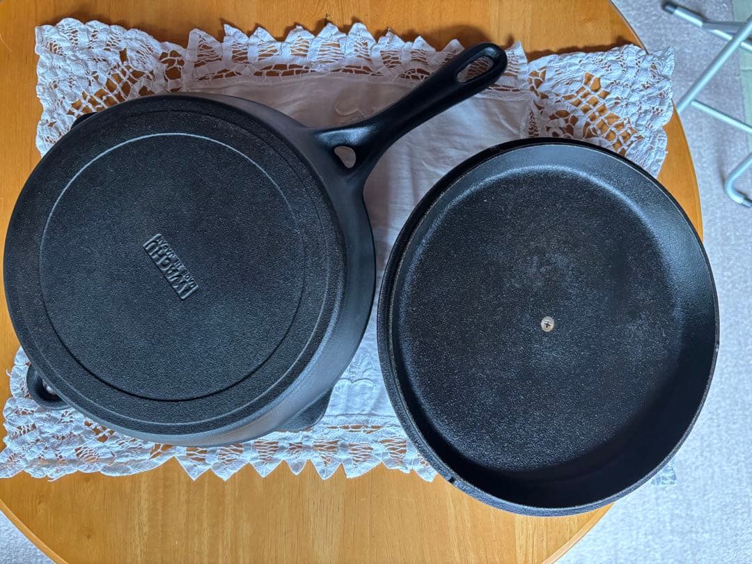 南部鉄器　岩鋳　鉄　フライパン　& フタ　24cm
