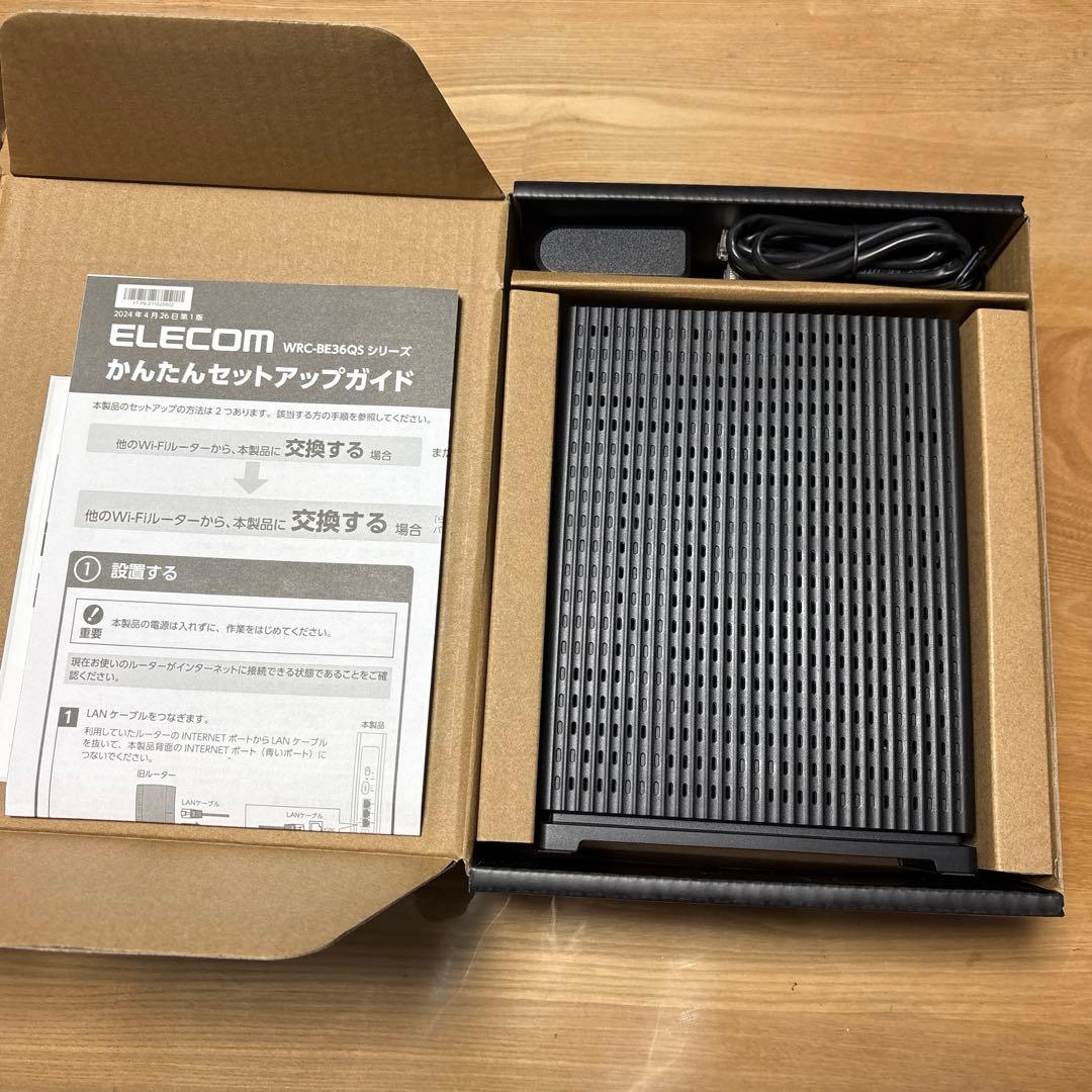 ELECOM Wi-Fi 7 ルーター WRC-BE36QS-B
