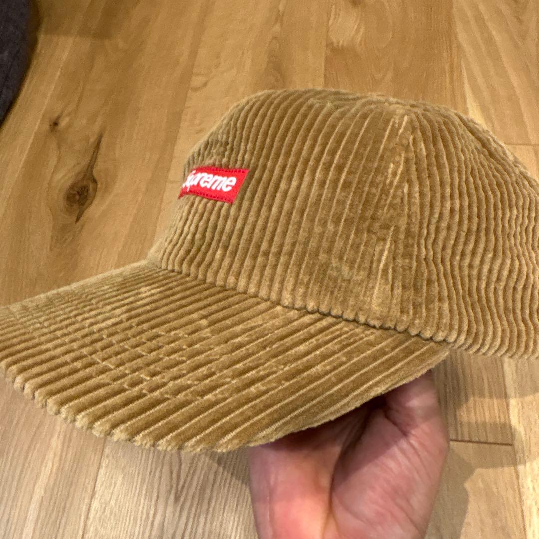 supremeシュプリームキャップコーデュロイ茶色ブラウン本店購入レア状態良好