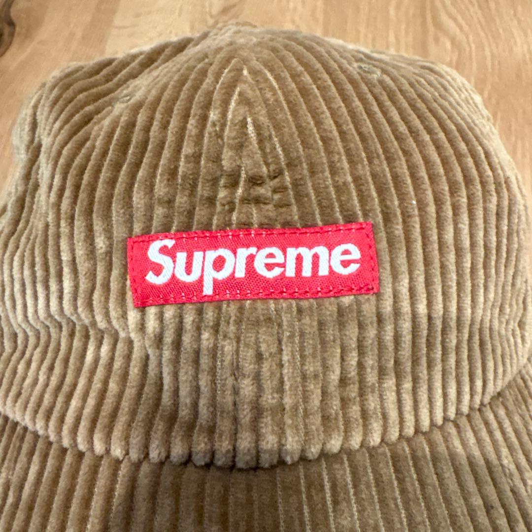 supremeシュプリームキャップコーデュロイ茶色ブラウン本店購入レア状態良好
