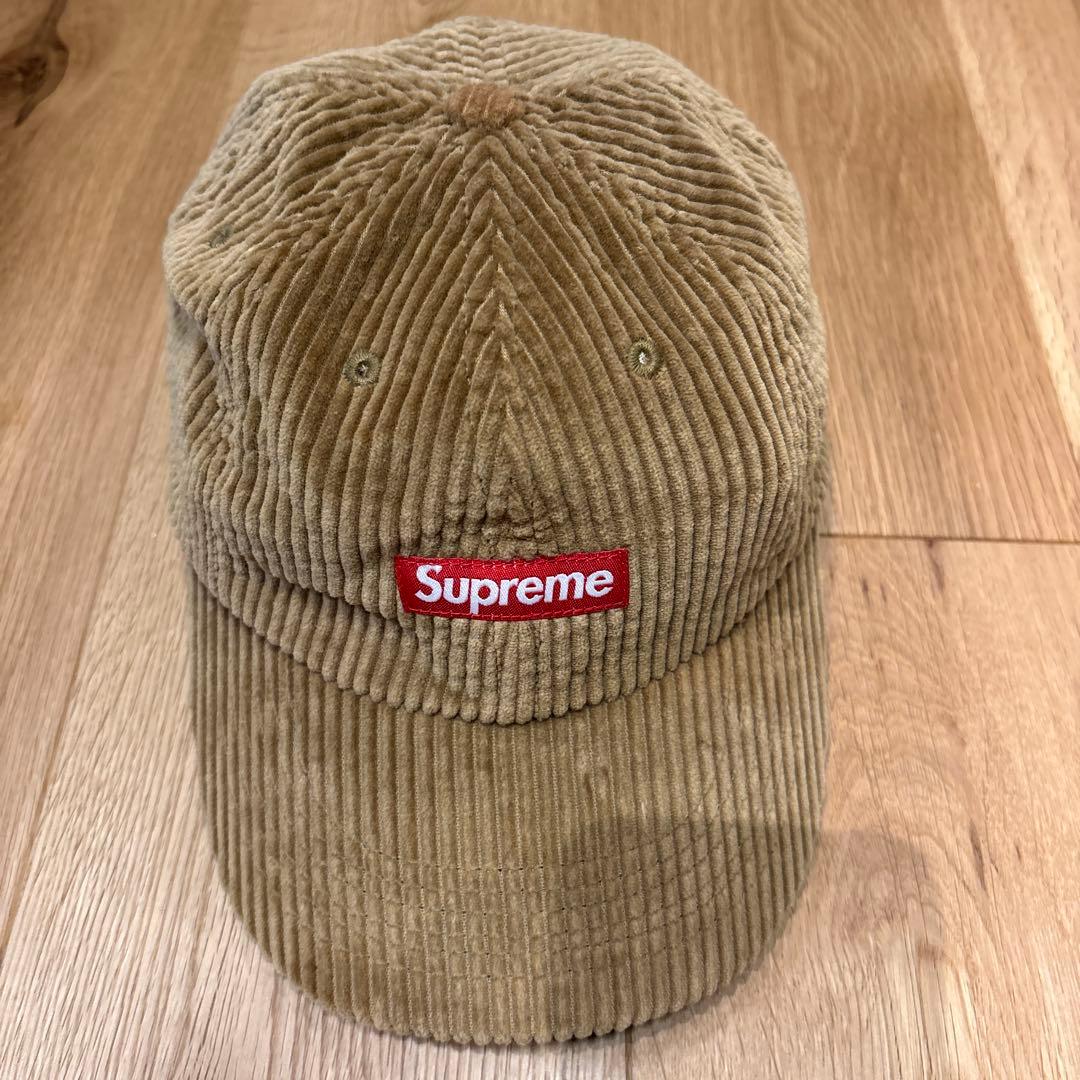supremeシュプリームキャップコーデュロイ茶色ブラウン本店購入レア状態良好