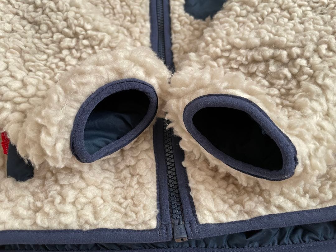 patagonia フリースジャケット 3T クリーム色