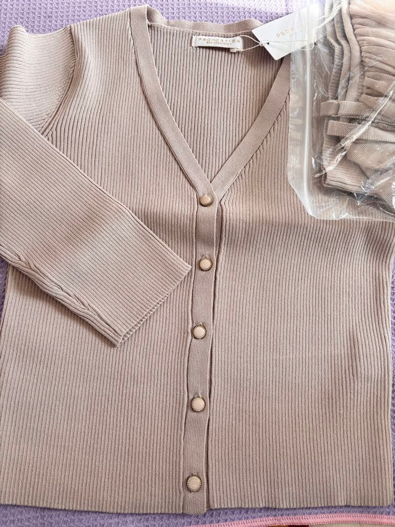 プロポーション【昨季新品】チュール付きアンサンブルニット
