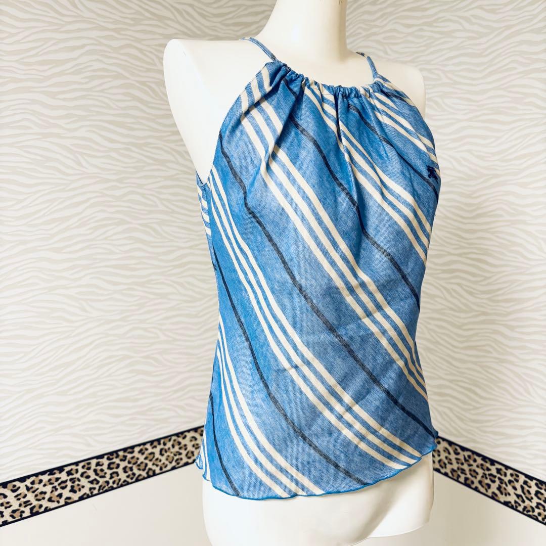 バーバリーブルーレーベル　ホルターネック　キャミソール　ホース刺繍