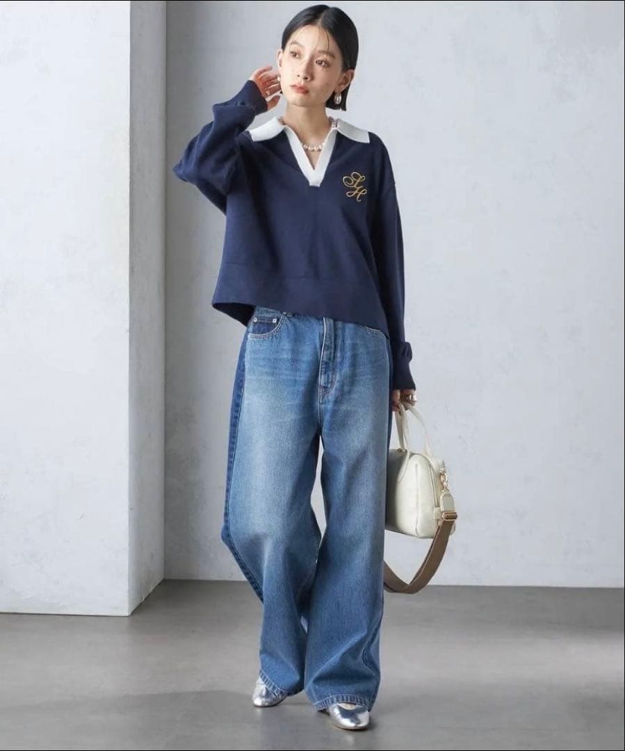 多部未華子ドラマ着用　SHIPS パッチワーク　デニムパンツ