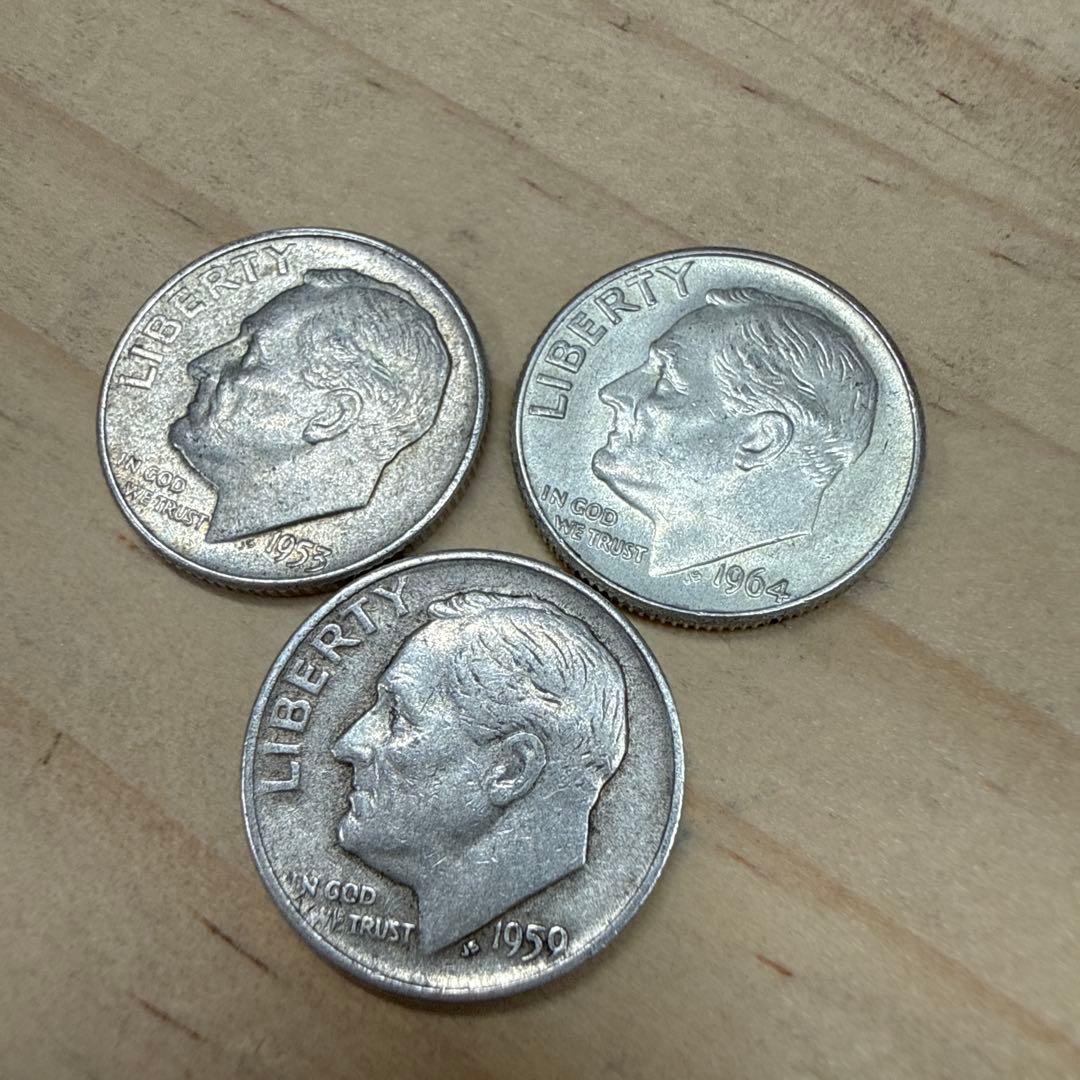 フランクリン ルーズベルト 大統領 10セント（ダイム） 銀貨 12枚