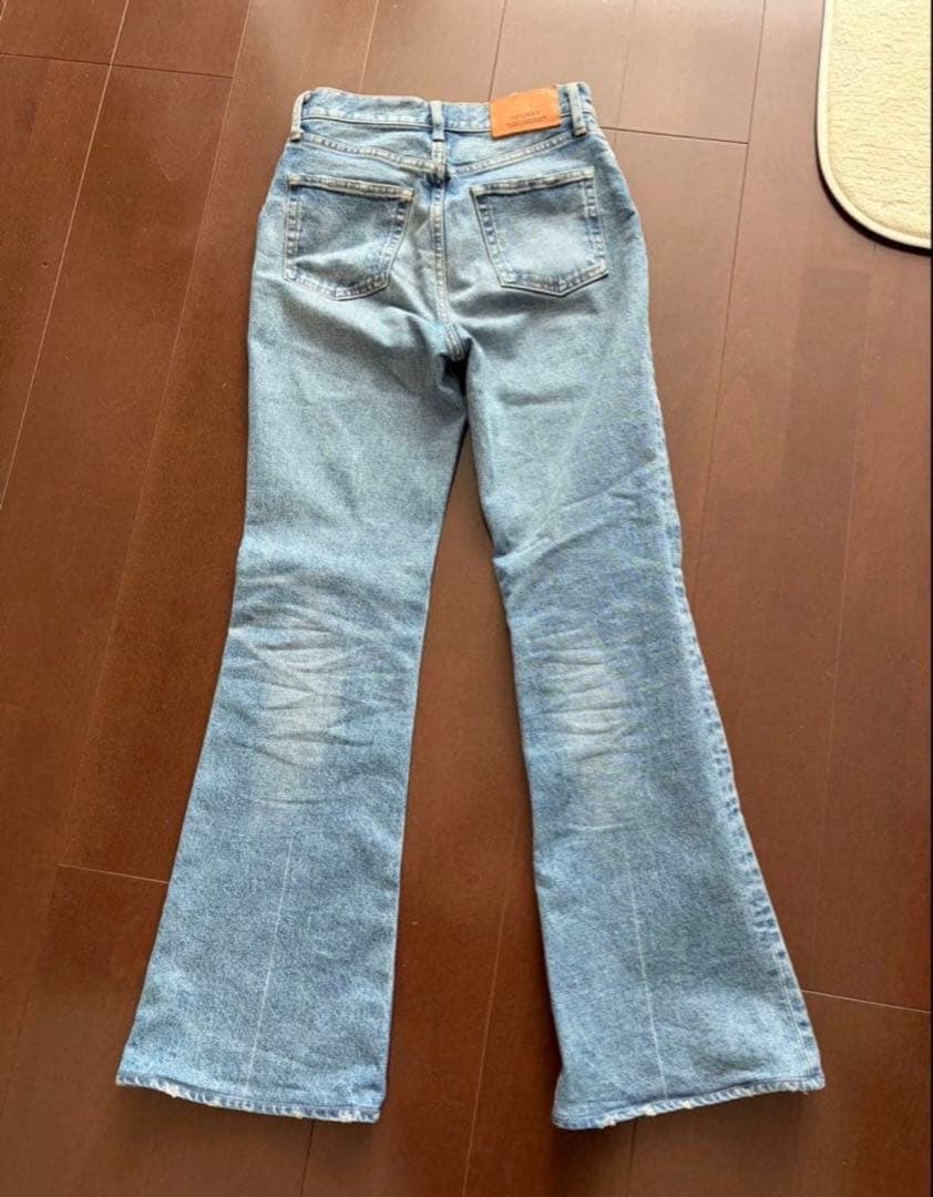 専用【美品】MOUSSY ライトブルー フレアパンツ　26 ロング丈