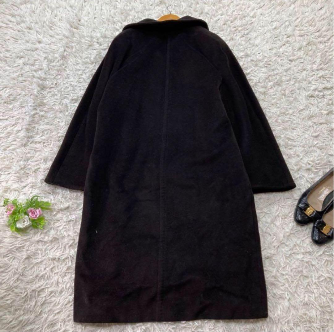 イタリア製 Max Mara マックスマーラ 白タグ ラムウールロングコート