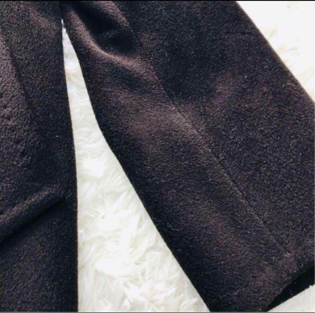 イタリア製 Max Mara マックスマーラ 白タグ ラムウールロングコート