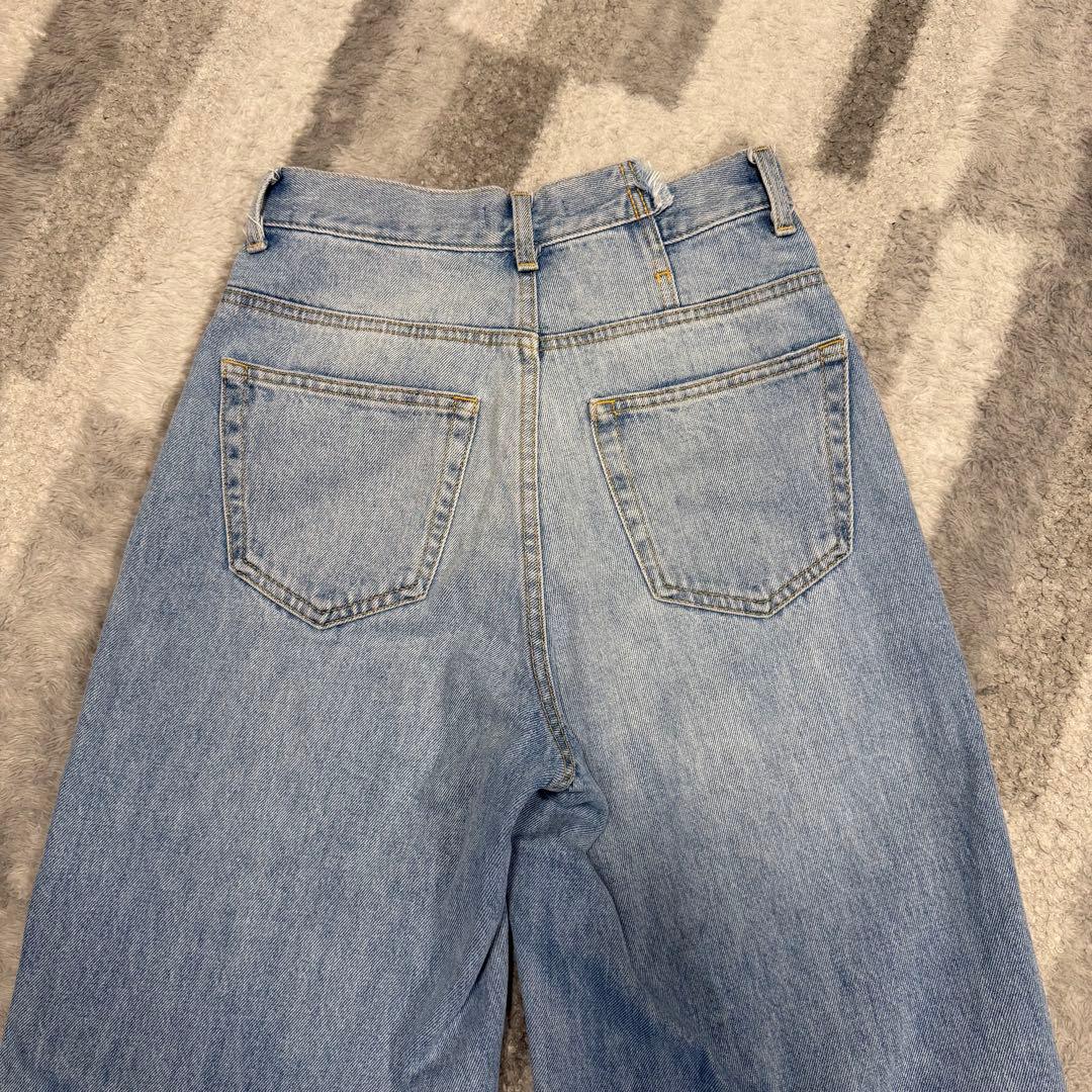 moussy クロスウエストワイドストレートパンツ　サイズ1