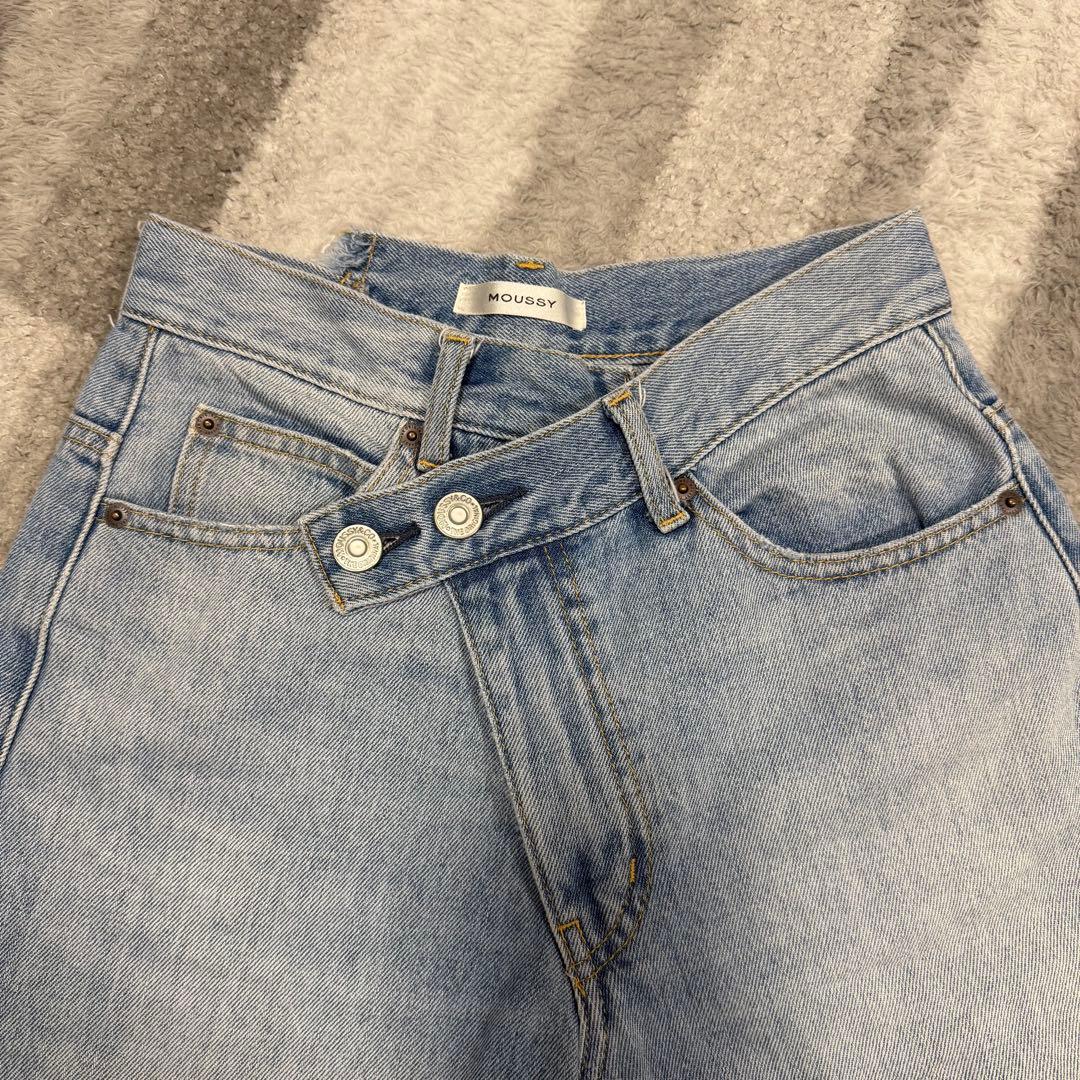moussy クロスウエストワイドストレートパンツ　サイズ1