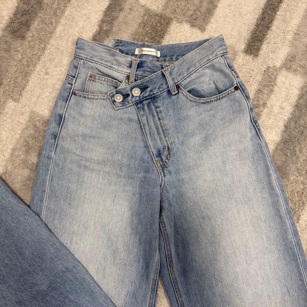 moussy クロスウエストワイドストレートパンツ　サイズ1