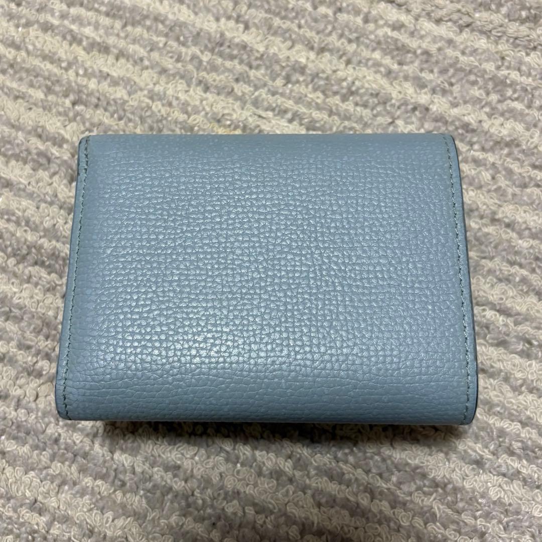 LOEWE ロエベ アナグラム トライフォールド ミニ財布 ブルー