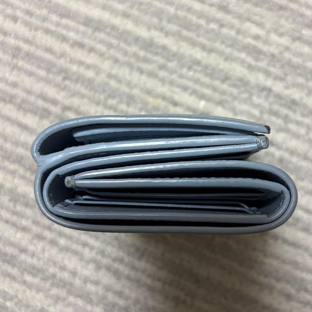 LOEWE ロエベ アナグラム トライフォールド ミニ財布 ブルー