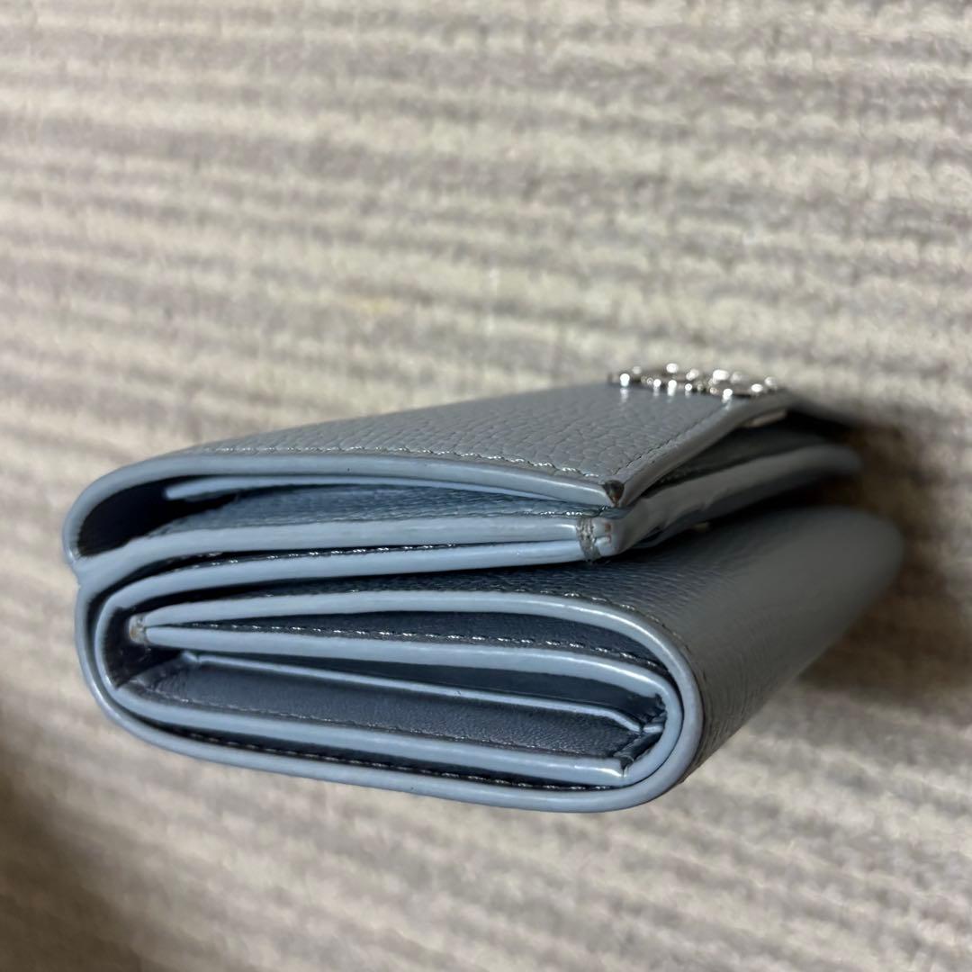 LOEWE ロエベ アナグラム トライフォールド ミニ財布 ブルー