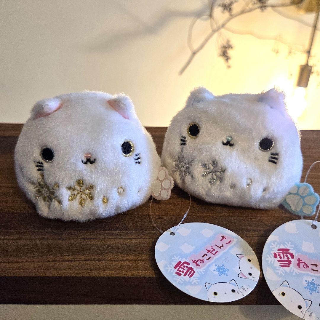 レア 三英 雪ねこだんご タグ付き 2匹セット みずいろ ももいろ