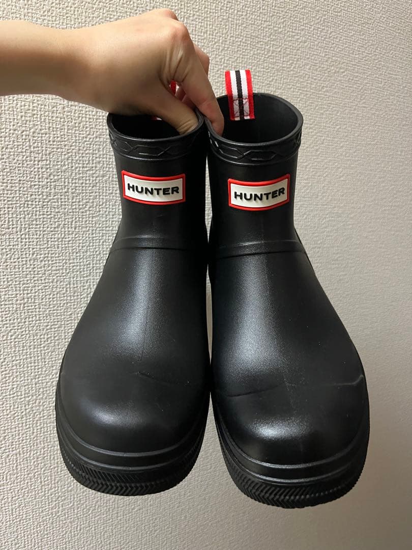 HUNTER ユニセックス プレイ モールデット ブーツ黒