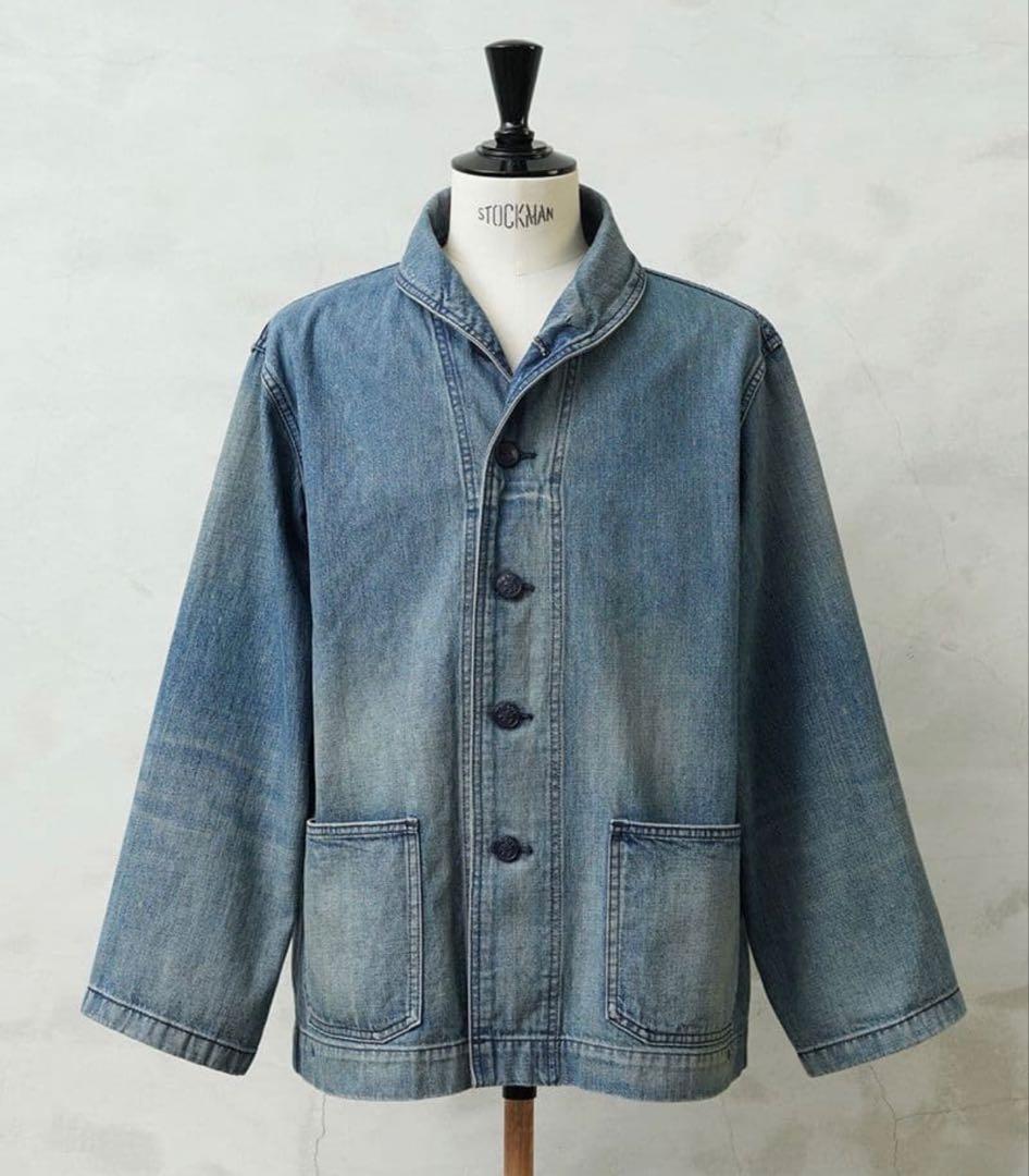 購*坊様 WAIPER デニムショールカラージャケット VINTAGE WASH