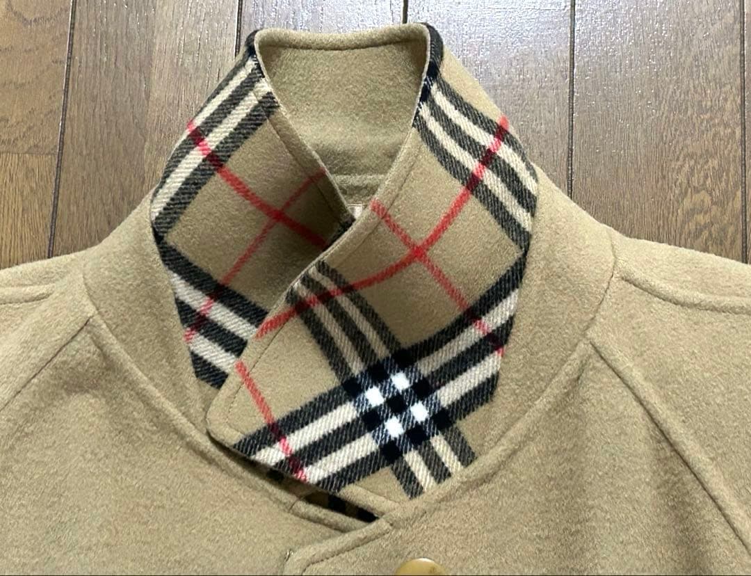 【最高級】バーバリー カシミヤ混 ロングコート　ノバチェック 15BR 　茶色