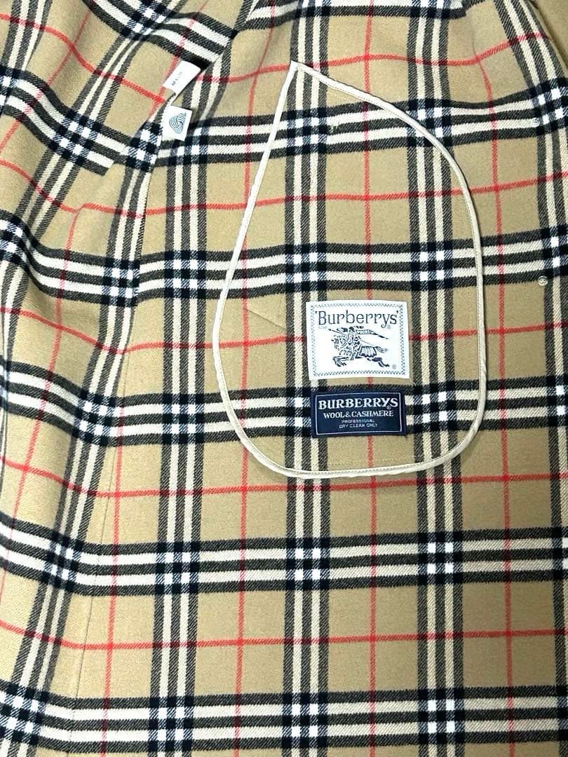 【最高級】バーバリー カシミヤ混 ロングコート　ノバチェック 15BR 　茶色