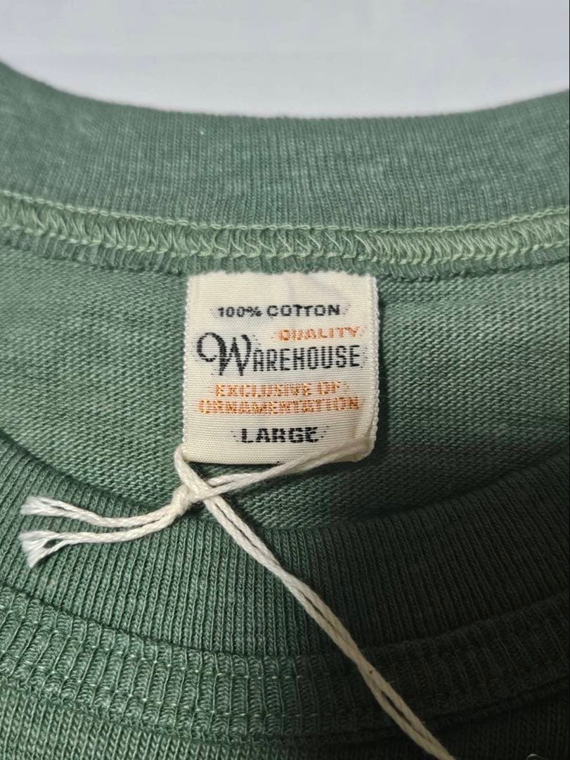 WAREHOUSE 4601ポケットTシャツ MC.GRN サイズL 新品未使用