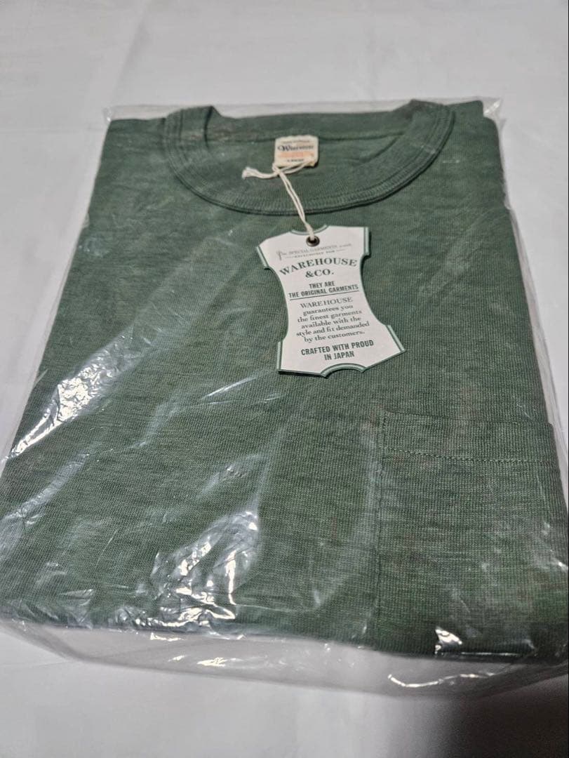 WAREHOUSE 4601ポケットTシャツ MC.GRN サイズL 新品未使用