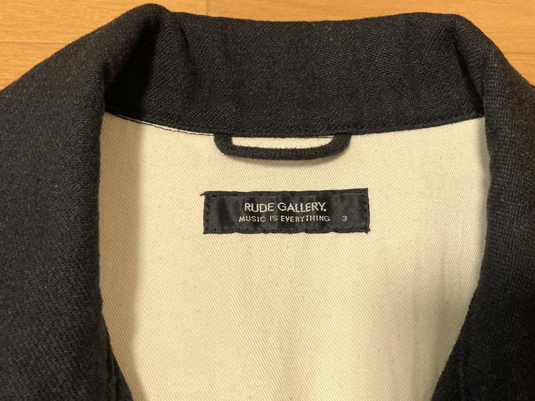 す*え様 RUDE GALLERY マリア 刺繍3 黒 ジャケット ウール カバ
