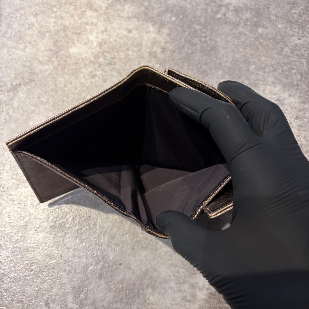小物 MIU MIU Archive Clasp Wallet y2k Gold