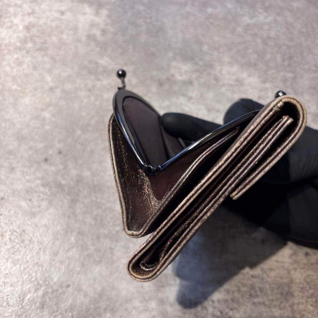 小物 MIU MIU Archive Clasp Wallet y2k Gold