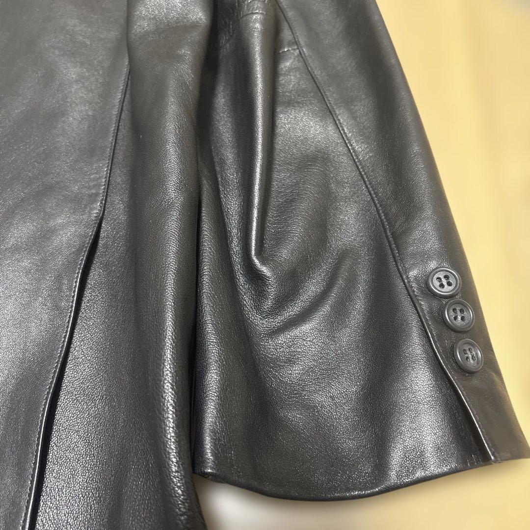 o*i様 Wind Armor ブラック レザー テーラードジャケット M ブレ