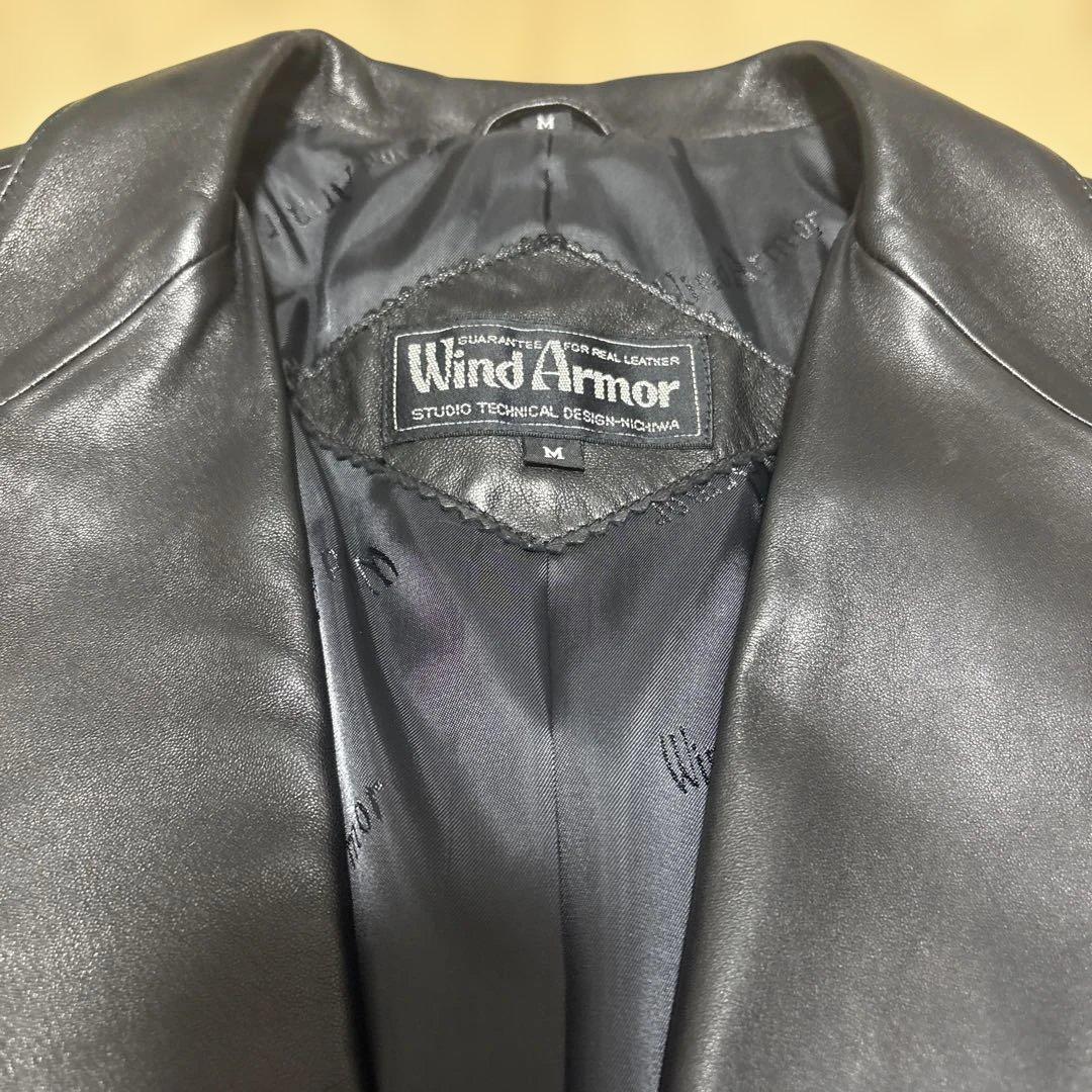 o*i様 Wind Armor ブラック レザー テーラードジャケット M ブレ