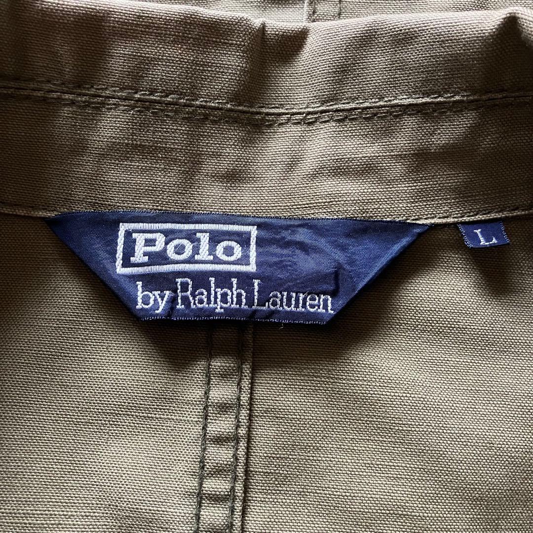 希少 90's 日本製 ラルフローレン カバーオールJKT カーキ L RRL