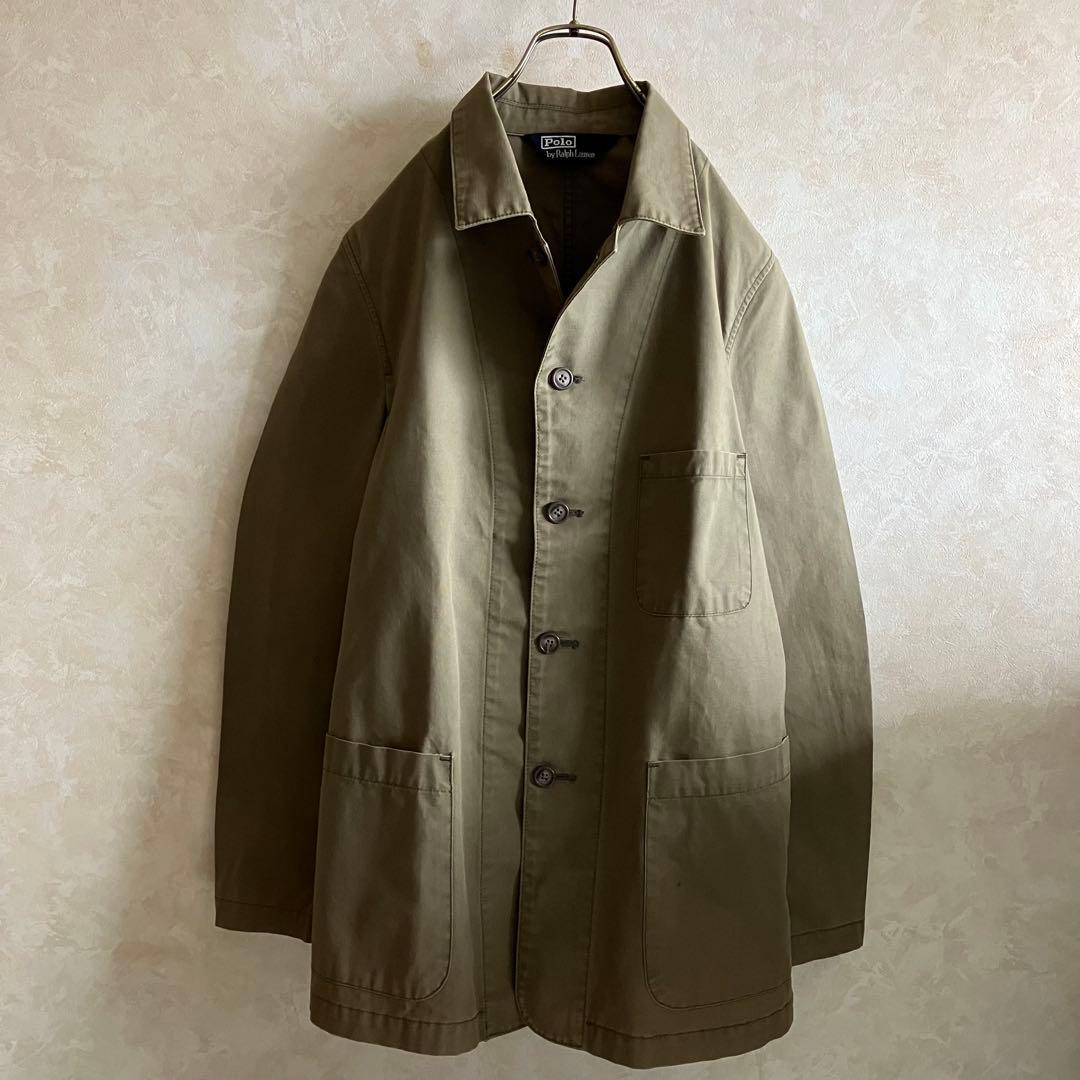 希少 90's 日本製 ラルフローレン カバーオールJKT カーキ L RRL