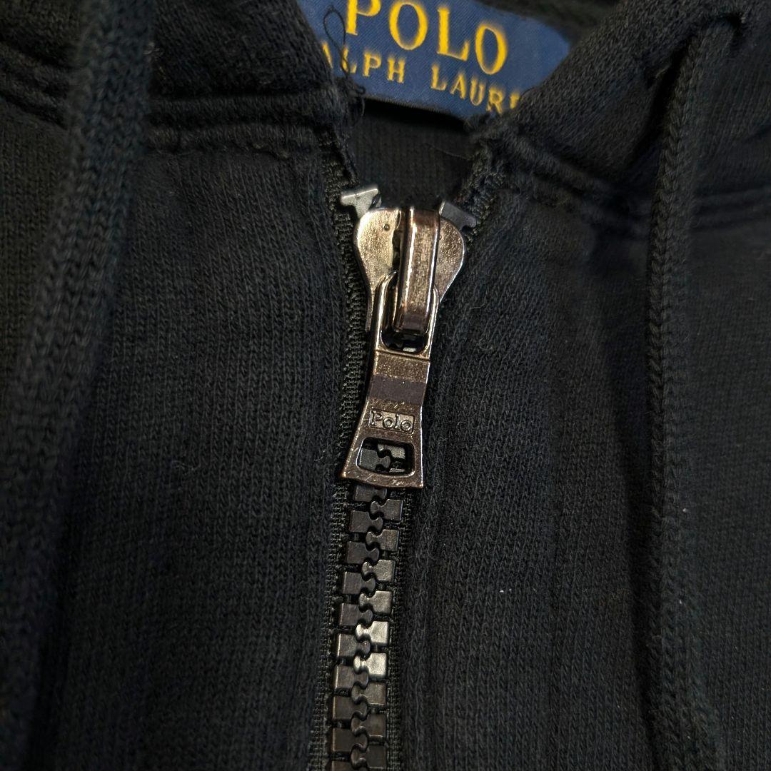【RALPH LAUREN】ポニー刺繍・裏サーマル中綿ベストジャケット　ブラック