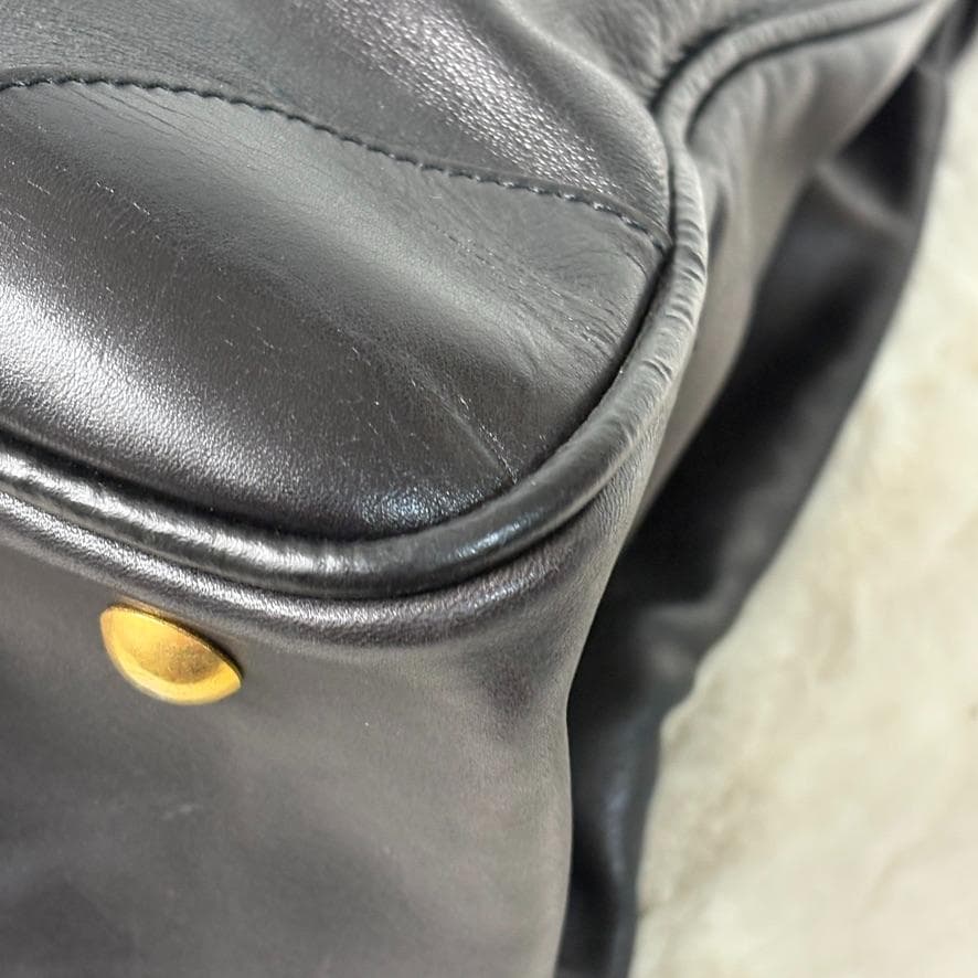 美品　Longchamp ロンシャン　ボストンバッグ　オールレザー　黒　大容量