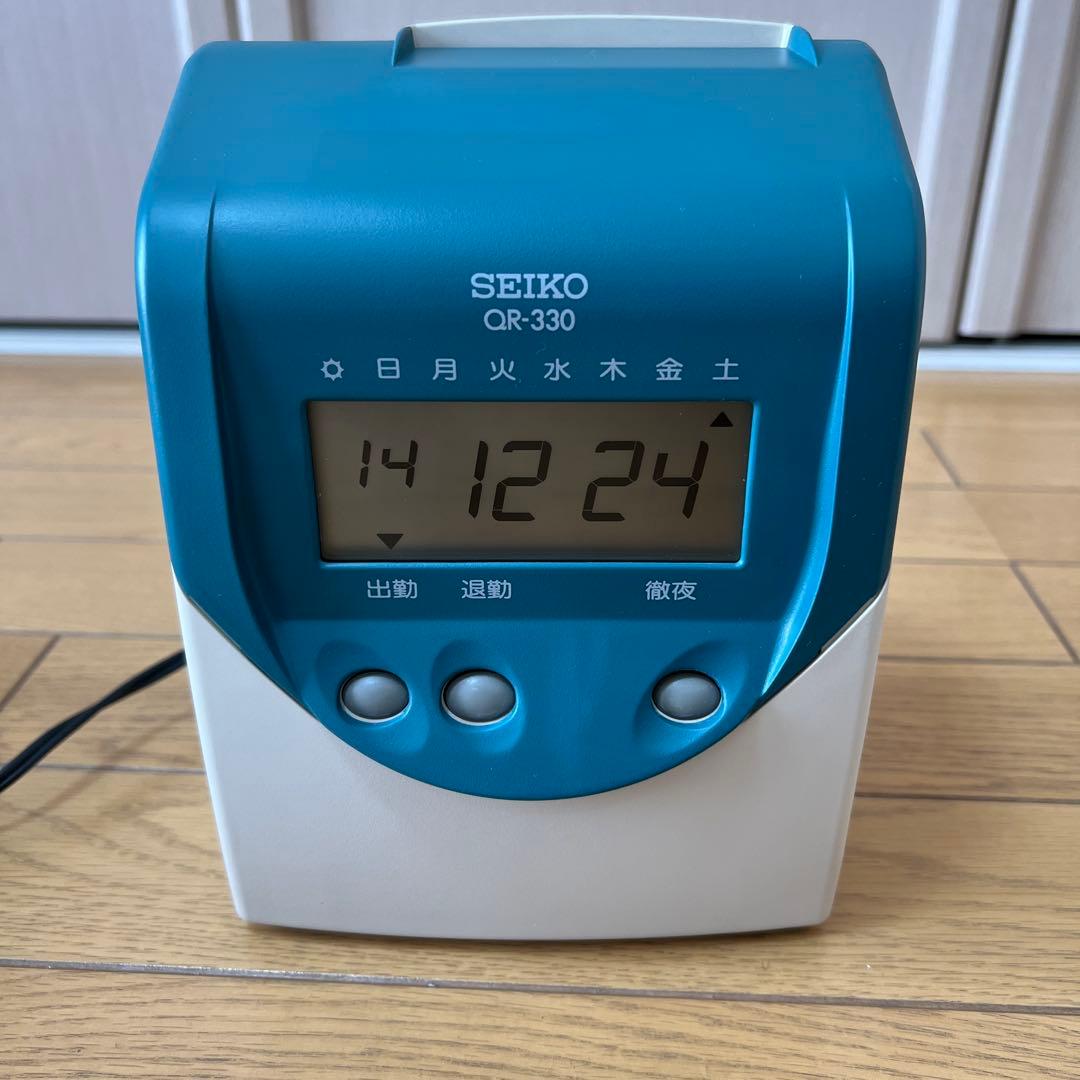 美品 SEIKO タイムレコーダー QR-330 + 新品カード46枚