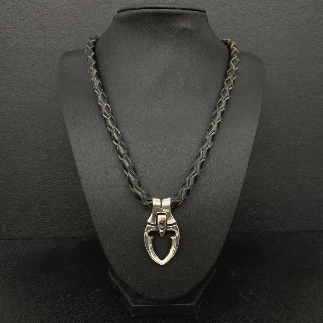 Soul Fetish シルバー クローペンダント レザー ネックレス 58cm