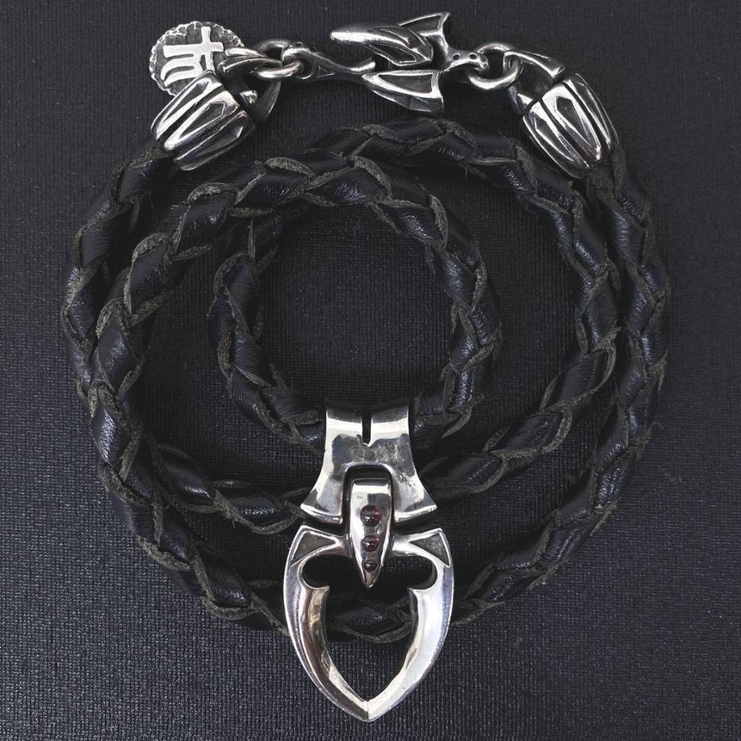 Soul Fetish シルバー クローペンダント レザー ネックレス 58cm